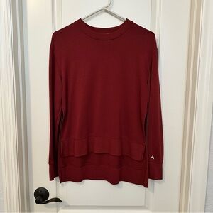 JoyLab Women’s Small Burgundy Long Sleeve Relaxed High Low Shirt‎